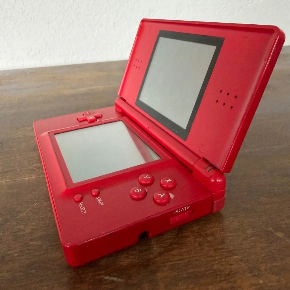 Nintendo DS Lite Super Mario Edition Console Game Bundle 7 Games Case Tested